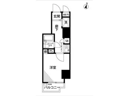 ライオンズプラザ白山(1K/8階)の間取り写真