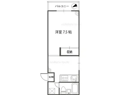 修学院本郷レジデンス(1K/2階)の間取り写真