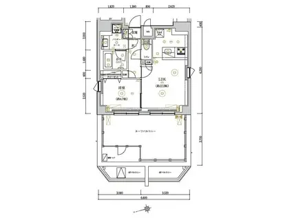 RELUXIA上野(1LDK/10階)の間取り写真
