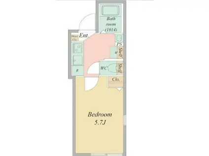 グランクオール町屋レジデンス(1K/3階)の間取り写真