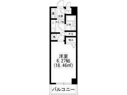 J-フラッツ錦糸町(1K/7階)の間取り写真