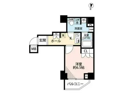 プレール・ドゥーク本所吾妻橋Ⅵ(1K/4階)の間取り写真