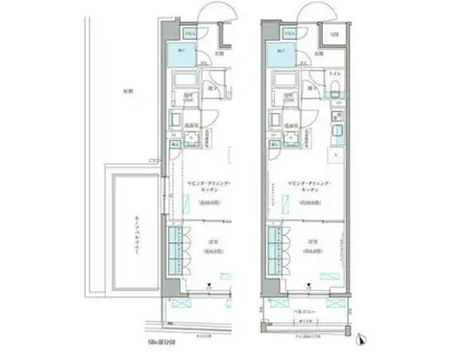 パークアクシス文京本郷(1LDK/5階)の間取り写真