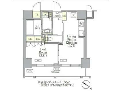 ORSUS 三ノ輪(1LDK/5階)の間取り写真
