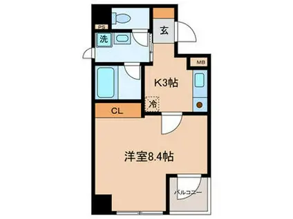 アーバン菊川(1K/7階)の間取り写真