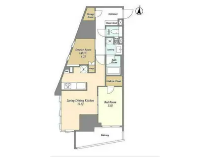 LASANTE文京千駄木(1SLDK/8階)の間取り写真