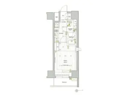 メイクスデザイン森下(1K/2階)の間取り写真