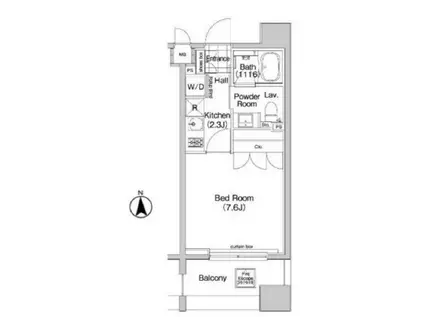 コンフォリア森下(1K/2階)の間取り写真