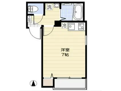 リッツ浅草(ワンルーム/1階)の間取り写真