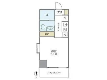 KDXレジデンス御徒町(1K/4階)の間取り写真