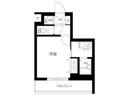 パークウェル浅草(1K/7階)の間取り写真