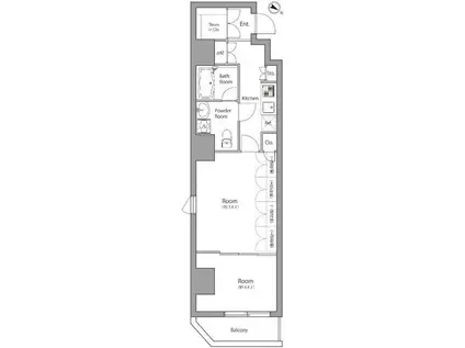 アンベリール三ノ輪(2K/5階)の間取り写真