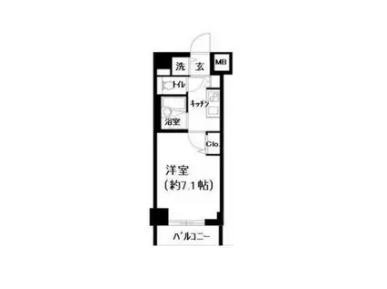 プレスタイル森下(1K/4階)の間取り写真