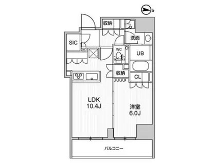 ガリシア森下Ⅴ(1LDK/2階)の間取り写真