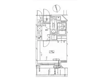 リベルテ上野(1K/2階)の間取り写真