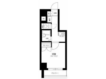 ヴェルステージ東陽町(1K/6階)の間取り写真