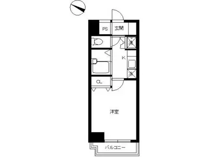 スカイコート後楽園壱番館(1K/4階)の間取り写真