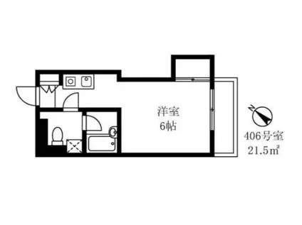 山口第一ビル(ワンルーム/4階)の間取り写真