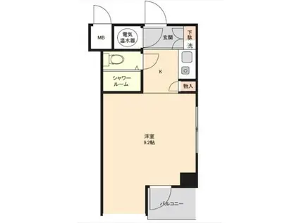 シティハイツ日本橋(ワンルーム/10階)の間取り写真