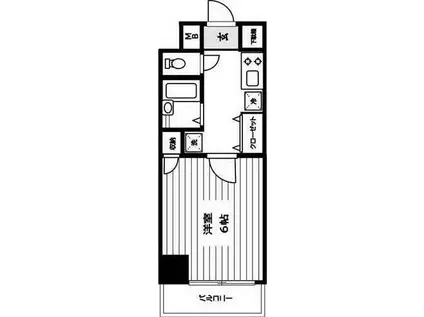 エスコート両国(1K/3階)の間取り写真