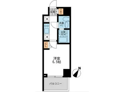 CASSIA押上(1K/1階)の間取り写真