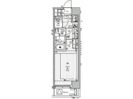 PREMIUM CUBE G 上野(1K/6階)の間取り写真