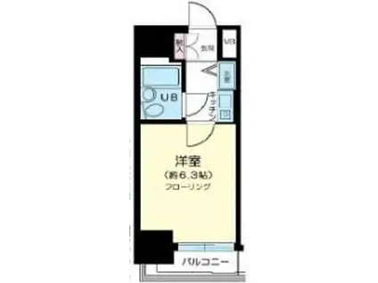 ウィン浅草(1K/9階)の間取り写真