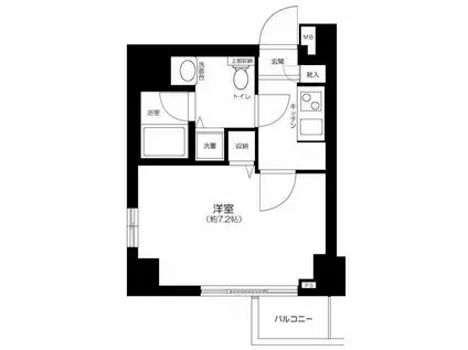 パレステュディオ本郷東大前(1K/6階)の間取り写真