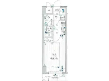 ヴェルステージ秋葉原イースト(1K/9階)の間取り写真