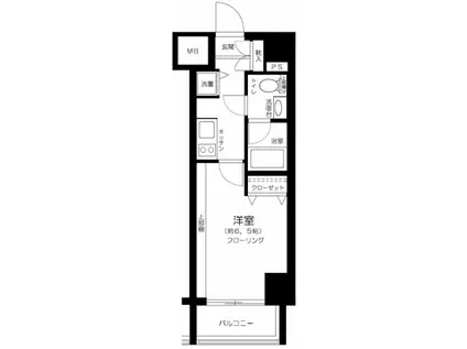 ブライズ両国(1K/3階)の間取り写真