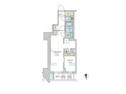 BRILLIA IST 浅草(1LDK/3階)の間取り写真