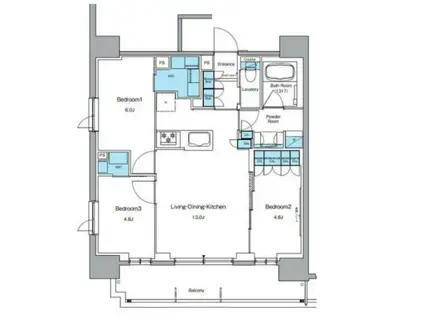 ルフォンプログレ上野御徒町(3LDK/9階)の間取り写真