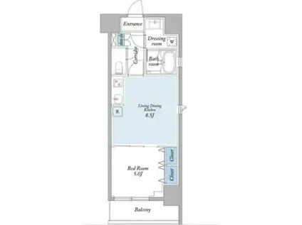 グランカーサ両国ヴェルデ(1LDK/7階)の間取り写真