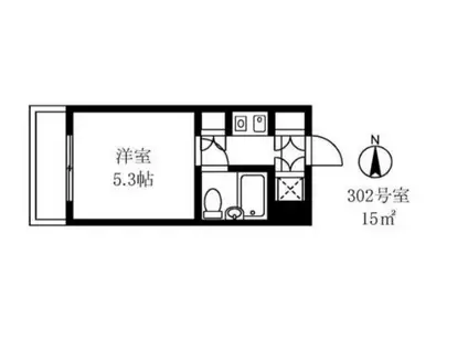 メゾンコモド小石川(1K/3階)の間取り写真
