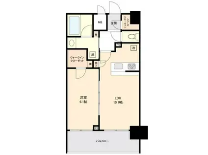 ステージグランデ文京白山(1LDK/8階)の間取り写真