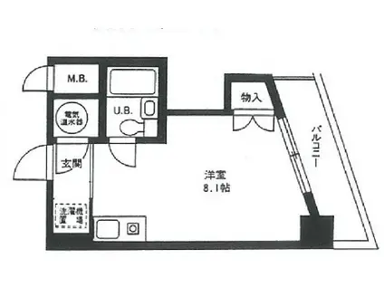 シティハイツ日本橋(ワンルーム/6階)の間取り写真