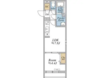 リブリ・曳舟(1LDK/2階)の間取り写真