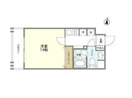 オーキッドレジデンス両国(1K/5階)の間取り写真