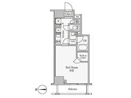 レジディア御茶ノ水Ⅲ(1K/9階)の間取り写真