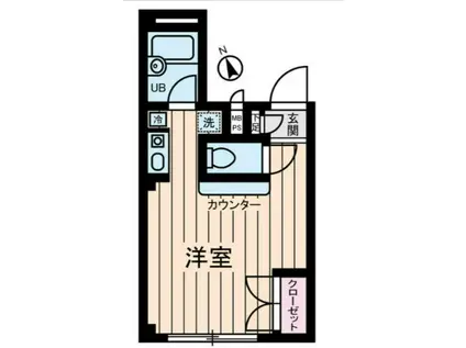 トランタンビュー東駒形(ワンルーム/3階)の間取り写真