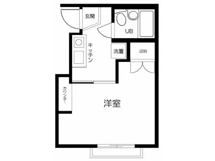 SAN VISCONTI(ワンルーム/2階)の間取り写真