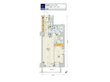 スカイコートパレス押上2(1LDK/6階)の間取り写真