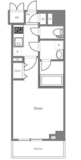 SHOKEN RESIDENCE南千住(1K/3階)の間取り写真