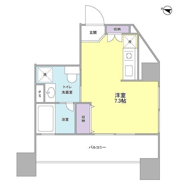 ロネスタR文京護国寺(ワンルーム/2階)の間取り写真