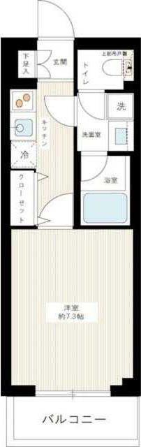 ARCOBALENO OSHIAGE イースト(1K/3階)の間取り写真