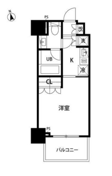 セントラル銀座(1K/9階)の間取り写真
