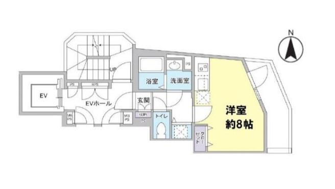 LIBERTE町屋(ワンルーム/2階)の間取り写真