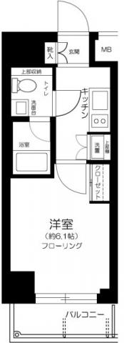 メインステージ錦糸町(1K/5階)の間取り写真
