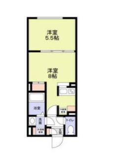 トライム両国(1LDK/2階)の間取り写真