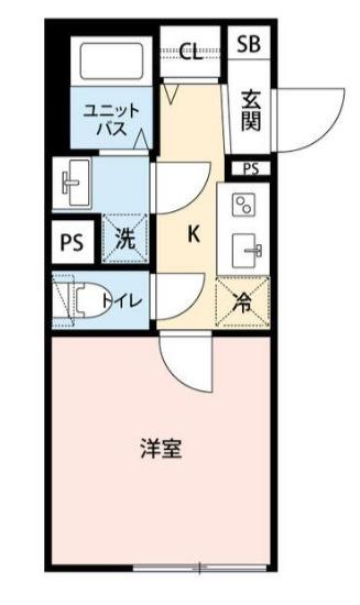 マイナビSTAYアーバンスイート町屋リバーシティ(1K/4階)の間取り写真
